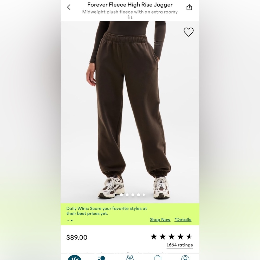 NWOT Athleta Forever Fleece High Rise Jogger (Size Large-Tall)